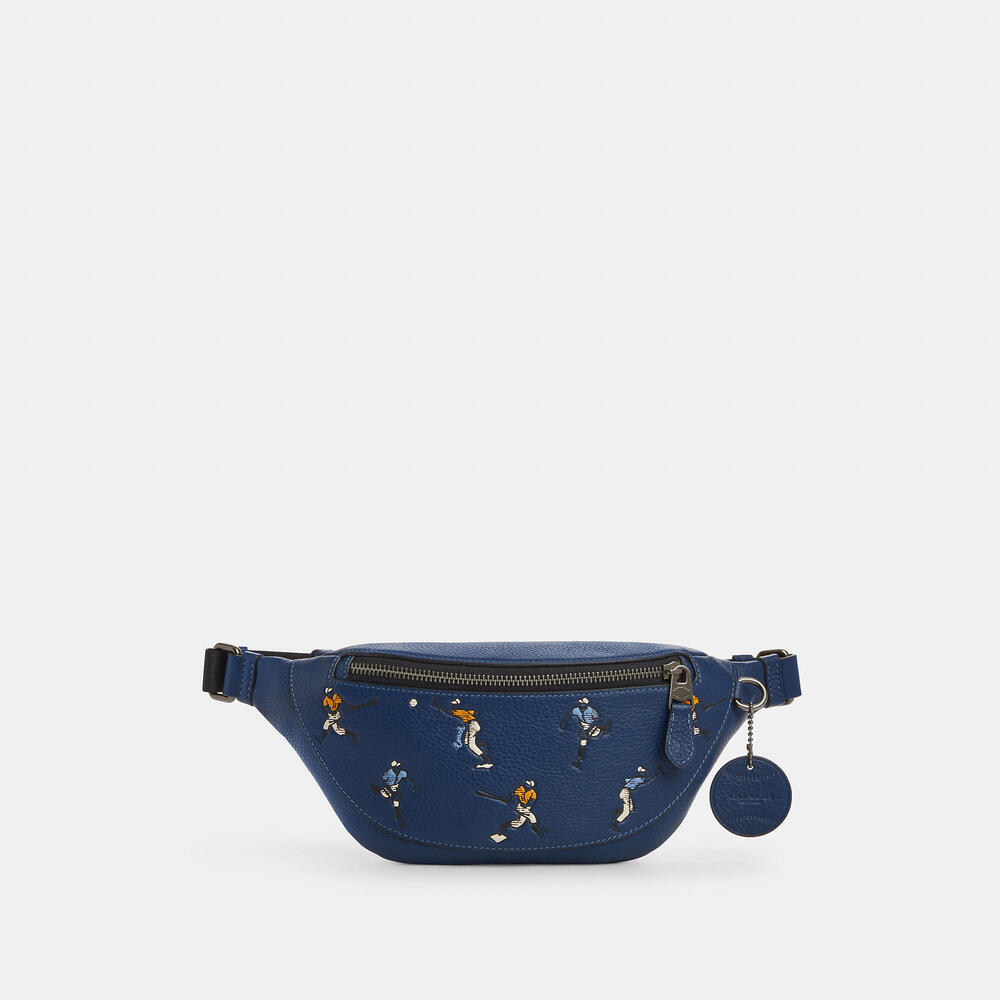 Coach Men's Warren Mini Belt Bag With Baseball Print